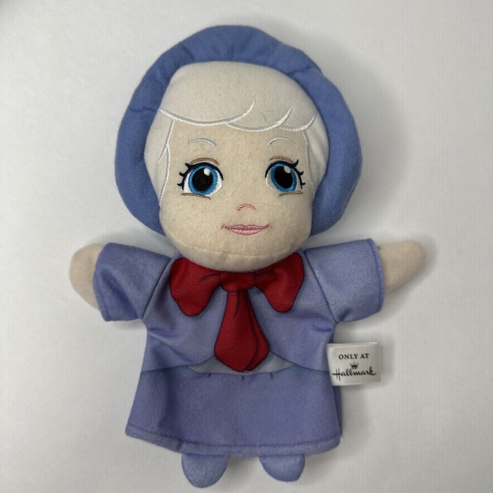 Disney Hallmark Puppet Cinderella Fairy Godmother Hand Puppet 9.5"‎ Plush Toy